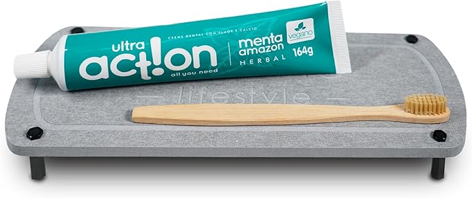 Momo Lifestyle Bathroom Kitchen Sink Fast Drying Stone Sink Tray Caddy Drying Rack Accessory Organizer Diatomaceous Earth Bottle Drying Rack Dish Sponge Countertop Organizer Drytomini