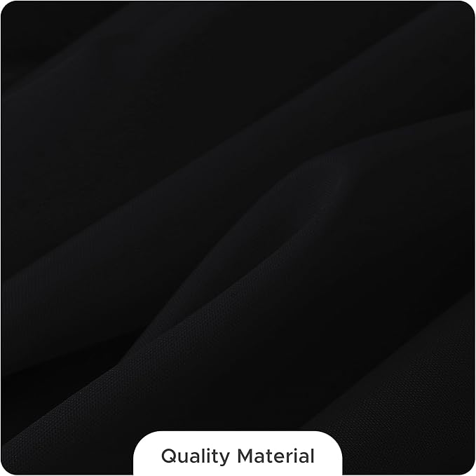 Fitable 10 Pack Rectangle Tablecloths: Stain Resistant Wrinkle Free Circle Table Clothes, Washable Reusable Polyester Table Covers for Wedding Party Birthday Banquet Reception(Black, 70x120 Inch)