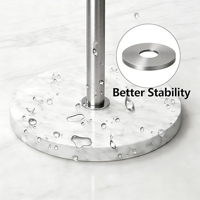 Gypie Marble Mug Holder Tree, 8 Hooks Brushed Nickel Coffee Cups Stand, New Upgraded Stable Mug Stand for Kitchen Counter Cabinet Cafe