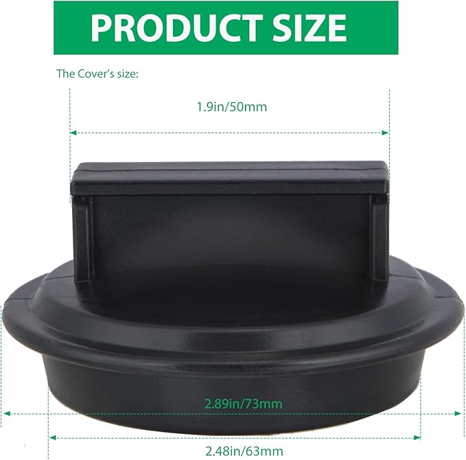 Garbage Disposal Splash Guard with Cover – 3-1/8 Inch Rubber Drain Stopper for Kitchen Sink, Fits Whirlaway/Waste King/GE, Prevents Water Splash & Clogs, Heavy-Duty Anti-Splash Guard (3-1/8 Inch)