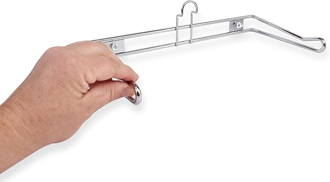 Grocery Bag Holder - Chrome Plated Wall Mount Storage Organizer for T-Shirt Plastic Bags, 6 Inch Dispenser Rack for Carrier Bags (2 Pack)