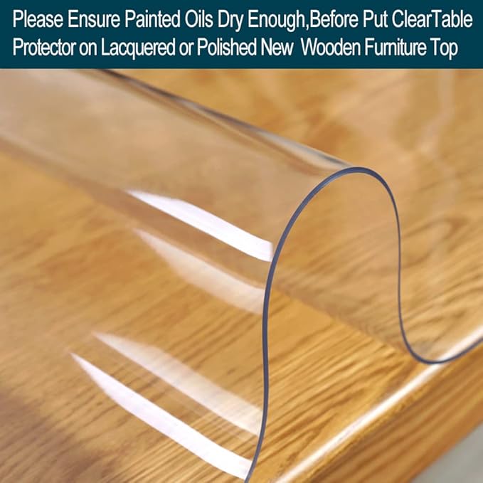 Wadrac Custom 18x31.5 Inch Frosted Desk Cover Protector, 1.5mm Thick Plastic Desk Pad Desk Topper Desk Mats on top of Desks Table Runner Leaf Cover Protector for Computer Writing Desk Side Tabletop