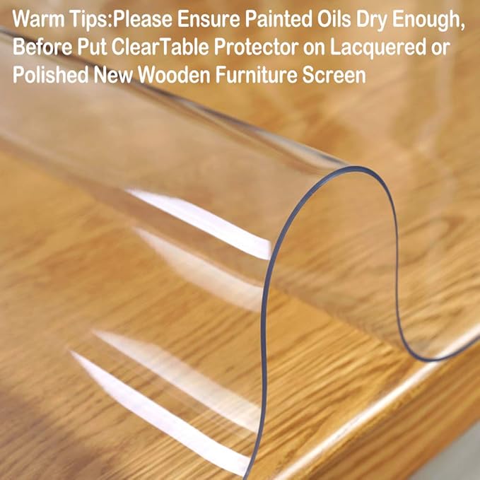 18x42 Office Desk Blotter Mat Clear Plastic Table Protector Cover Pad PVC Transparent Topper Surface Pro ection Mat Pad Anti Scratch Table Mat Glass Dinner End Table Protector Waterproof Easy Clean