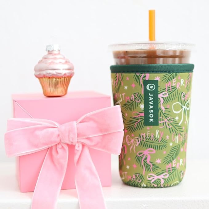 Sok It JavaSok Iced Coffee & Cold Soda Insulated Neoprene Cup Sleeve (Tied with Cheer, Large: 30-32oz)