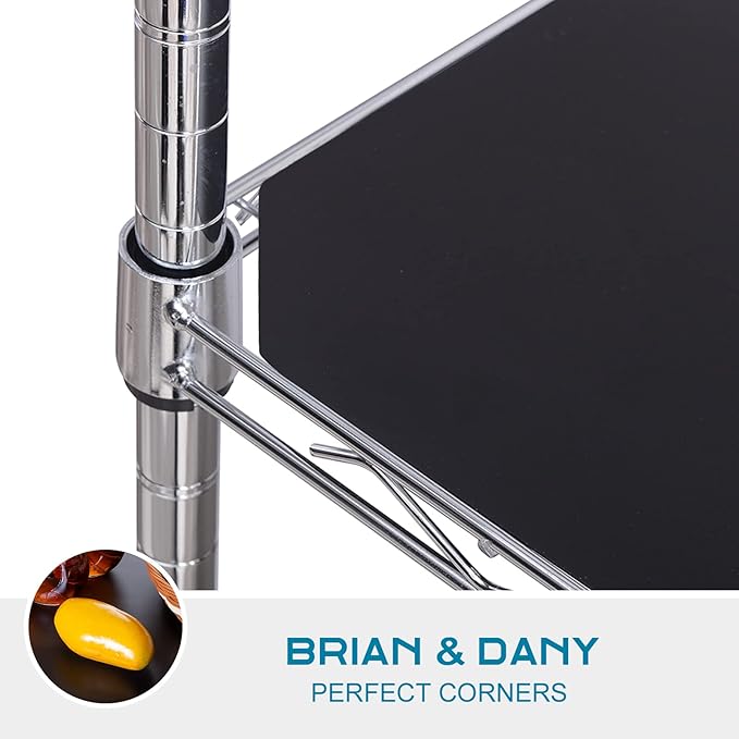 BRIAN & DANY Wire Shelf Liner 14" X 36", Heavy Duty Shelf Liners for Wire Shelving, Waterproof Protector Mats, Set of 4, Black