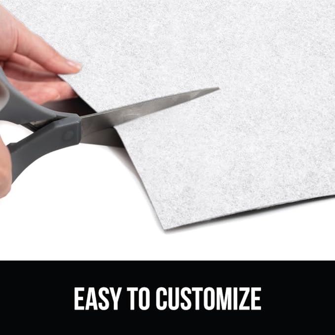 GORILLA GRIP LeakGuard Non-Adhesive Under Sink Mat for Kitchen Cabinet, 24x60, Waterproof Quick Dry Shelf Liner, Durable Absorbent Felt Mats for Bathroom Sinks, Cabinets, Dresser, Easy to Trim, White