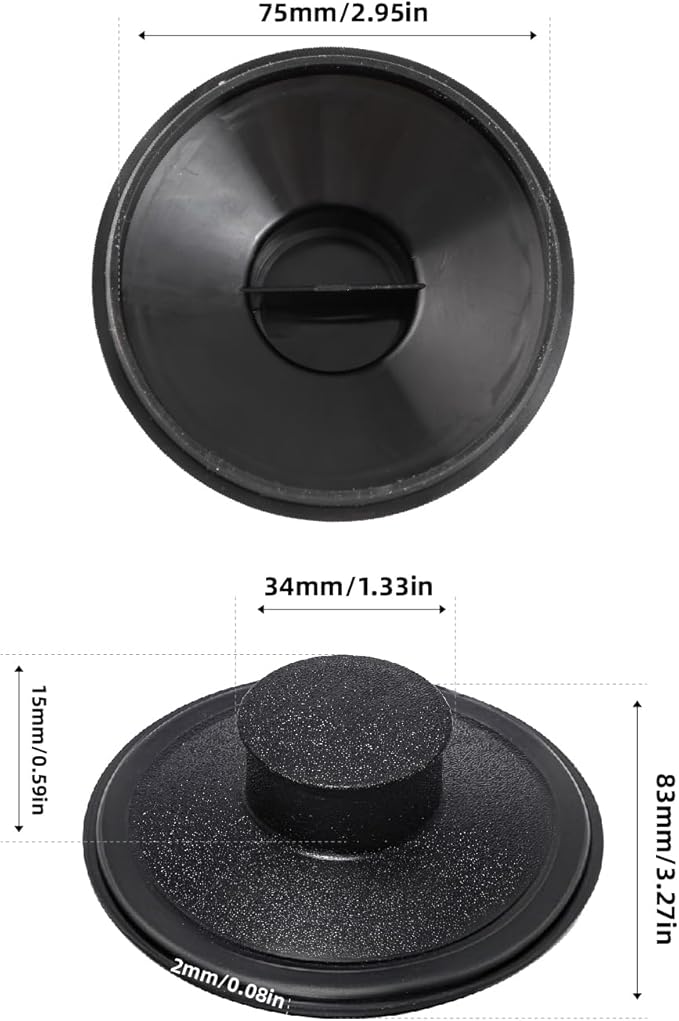 RQYEKDO Kitchen Sink Stopper, 3-1/2" Universal Sink Cover for Garbage Disposal Stopper and Kitchen Drain Plug,Replacement for InSinkErator, Moen,Waste King, Whirlpool,Kohler（2PC