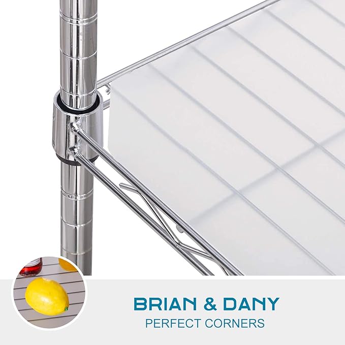BRIAN & DANY Wire Shelf Liner 11.8" X 16.6", Heavy Duty Shelf Liners for Wire Shelving, Waterproof Protector Mats, Set of 5, Transparent