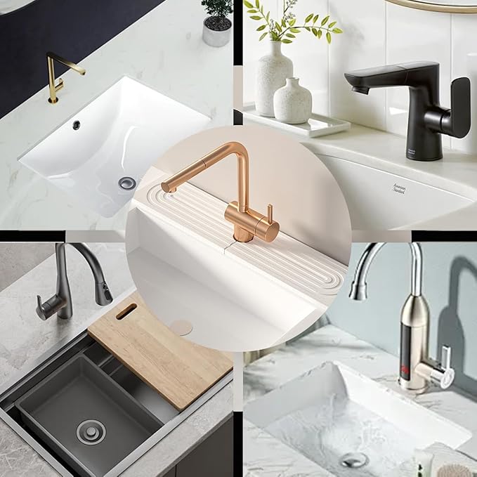 sumelixDiatomaceous Earth Faucet Mat for Kitchen Sink, Super Absorbent Stone Splash Guard | Fast Drying Water Absorbent Tray | Fits Behind Faucet (23.6'' x 4'') (White, 23.6" x 4")