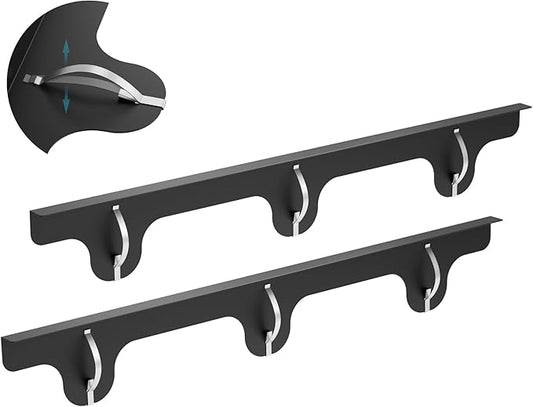 Stove Gap Covers - 304 Stainless Steel Oven Side Gap Filler, 2 Pack Stove Gap Filler - Length 23.4" Width 0.79", Spring Clip Design Fitting Gap Strong Guard Between Stove Top & Counter - Black