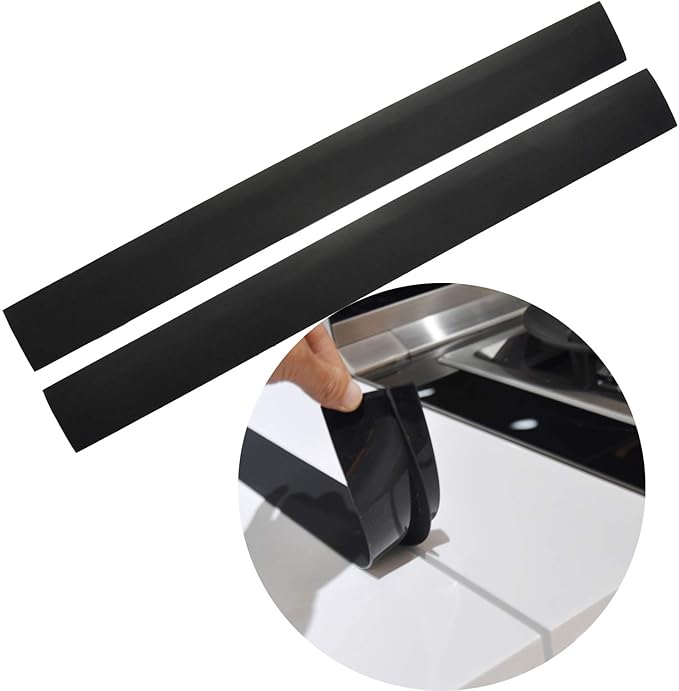 Mofason Stove Gap Covers, Kitchen Silicone Oven Gap Filler – 21 Inches Countertop Strips Gap Guard, Easy to Clean (Black)