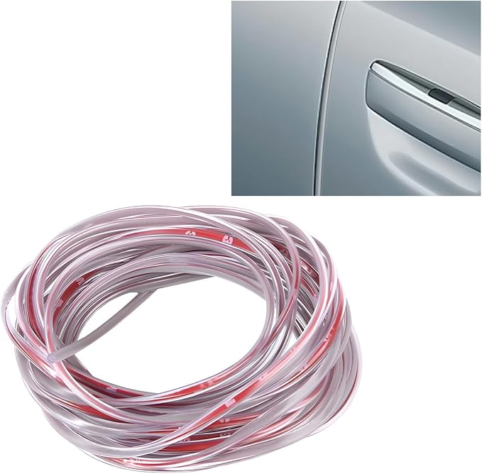 16Ft (5M) Car Door Edge Protector, Anti-Collision Car Door Entry Guard Protective Strip, No Glue Automotive Trim Doors Edge Guard (Clear)