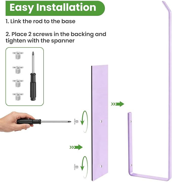 Magnetic Paper Towel Holder for Fridge, Toilet Paper Roll Holder Magnetic Paper Towel Rack Wall Mount Fridge Organizer for Papers Towel Roll Bathroom Toilet Garage RV Decor Kitchen Organization Purple