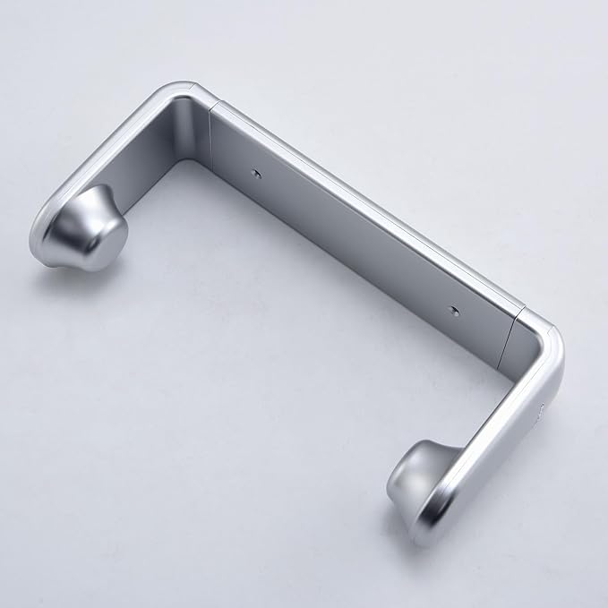 simpletome Paper Towel Holder ONE Hand Tear Adaptive Tension Arm Adjustable Length 9.4-11inch/24-28cm (Silvery)