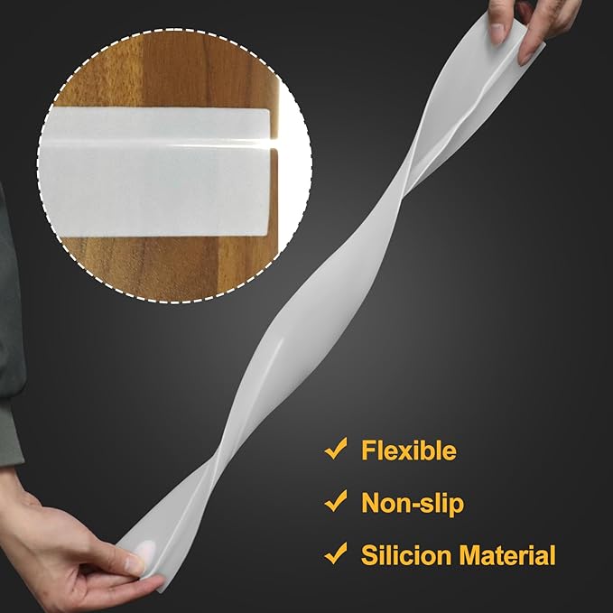 Stove Gap Covers Kitchen Counter Gap Covers with Heat Resistant Wide & Long Gap Filler Used for Protect Gap Filler Sealing Spills in Kitchen Counter, Stovetops, 2 Pack, Semi-clear, 21 Inch