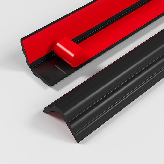 Wall Corner Protector & Edge Guard，Peel and Stick Wall Trim Moulding Inside & Outside Corner Molding Trim Caulk Strip, Self Adhesive Trim for Wall Edge,Ceiling,Countertop, 2.36” W x10’ L，Black