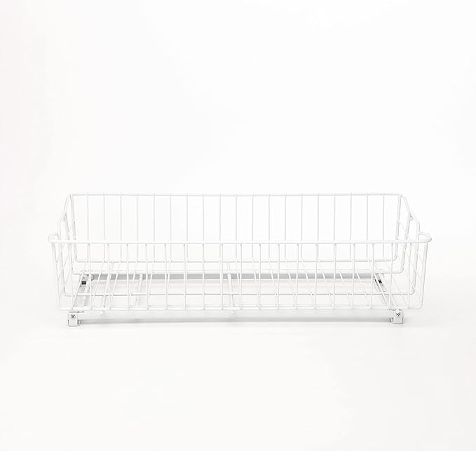 Knape & Vogt Simply Put 14-in W x 5.25-in H White Metal 2-Tier Pull Out Cabinet Basket