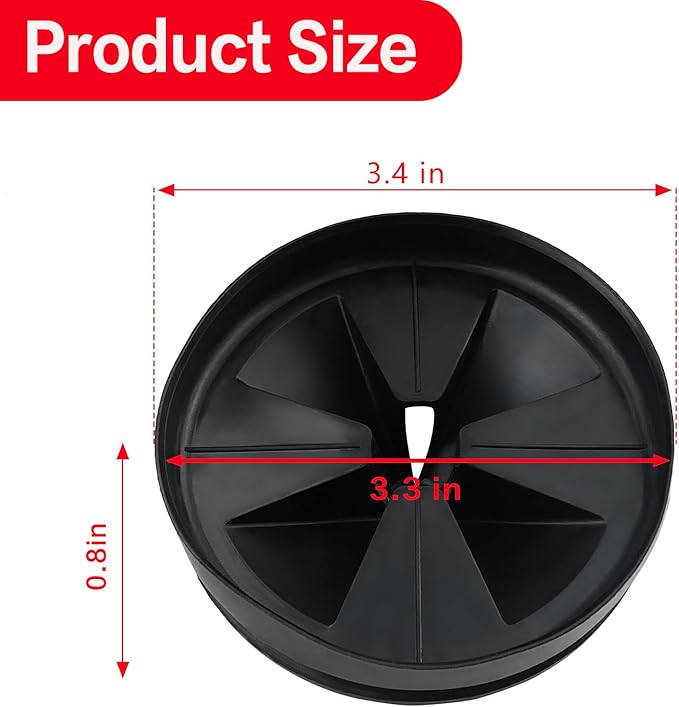 1 Pack Garbage Disposal Splash Guards 3 3/8" Sink Baffle Replacement-Removable Quiet Collar Drain Plugs-Food Waste Disposer Accessories