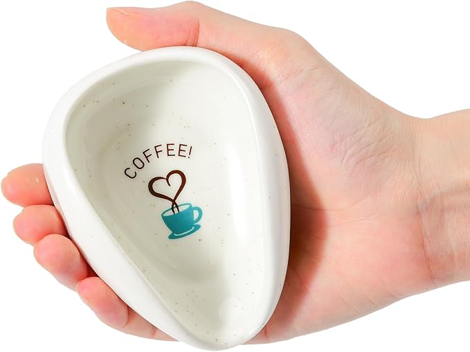 FANGSUN Coffee Spoon Rest, Ceramic Spoon Holder for Kitchen Counter, Gifts for Women Mom, New Year‘s Presents, Cute Coffee Bar & Corner Space Accessories