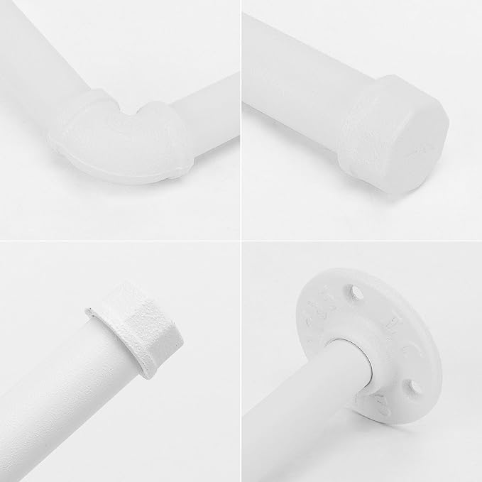 Industrial Iron Pipe Kitchen Paper Towel Holder, Vintage Farmhouse Heavy Duty DIY Industrial Rustic Wall Mount Paper Towel Rack for Kitchen Bathroom (1, White)