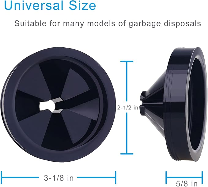 3 PCS Garbage Disposal Splash Guards Sink Baffle, 3 1/8 Inch Food Waste Disposer Accessories, Suitable for Waste King, Whirlaway and GE Models by fnovoy
