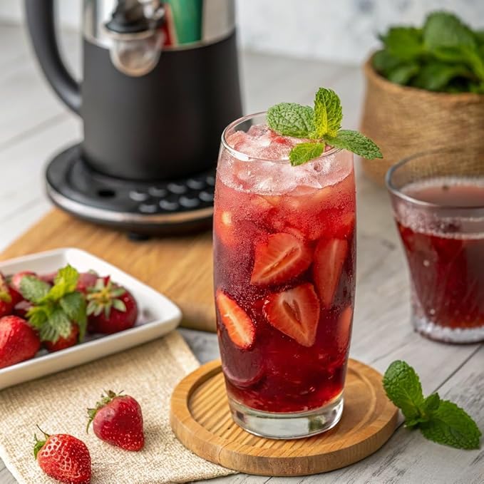 The Original Donut Shop Iced Refreshers, Strawberry Açaí Flavor, Keurig Single Serve K-Cup Pods, 60 Count (6 Packs of 10)