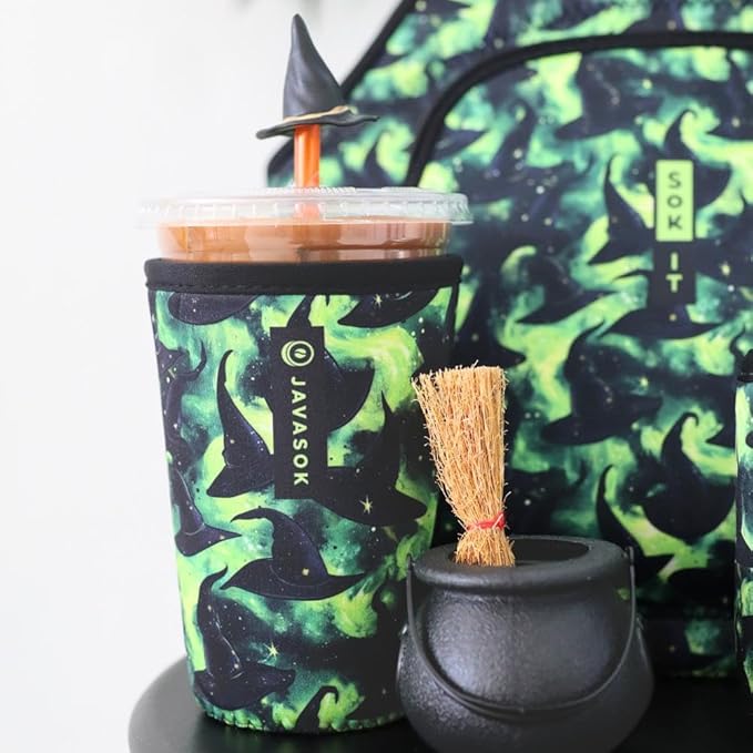 Sok It JavaSok Iced Coffee & Cold Soda Insulated Neoprene Cup Sleeve (Born to Fly, Medium: 22-28oz)