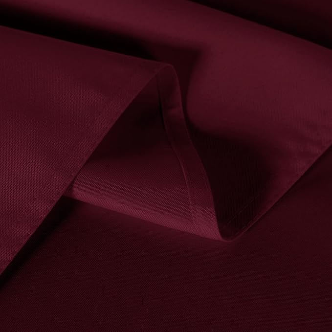 sancua 2 Pack Burgundy Tablecloth 60 x 84 Inch, Rectangle 4 Feet Table Cloth - Stain and Wrinkle Resistant Washable Polyester Table Cover for Dining Tables, Buffet Parties and Camping