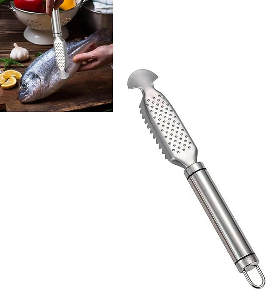 1Pc Fish Scales Scraping Tool,Multifunction Stainless Steel Fish Scale Knife Fish Cleaning Kit,Fish Scale Peeler,Fish Descaler Tool,Fish Scaler Remover,Fish Scaler Fish Scale Removing Tool
