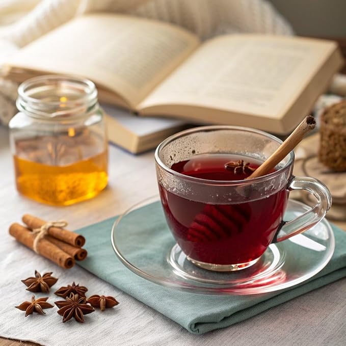 Gardenika Organic Cinnamon Hibiscus Loose Leaf Tea | Natural & Antioxidant Rich | Caffeine-Free | 55+ Cups | USDA Organic & Kosher | 4 oz