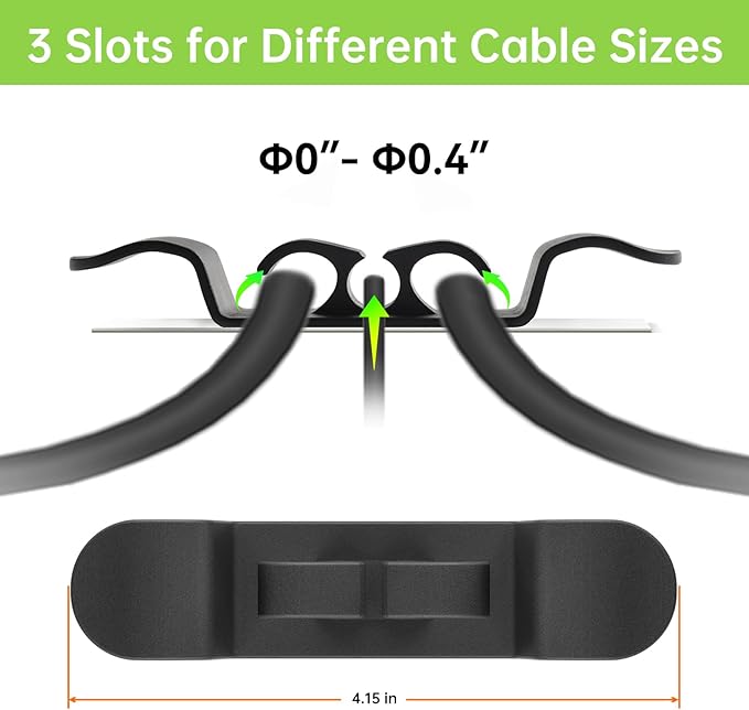 6PCS Cord Organizer for Appliances, Upgraded Kitchen Appliance Cord Wrap, Cord Holder Stick on Pressure Cooker, Coffee Maker, Air Fryer and Blender(3 Black + 3 White)