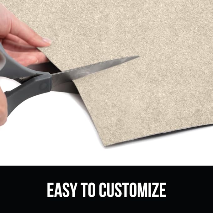 GORILLA GRIP LeakGuard Non-Adhesive Under Sink Mat for Kitchen Cabinet, Waterproof Quick Dry Shelf Liner, Durable Absorbent Felt Mats for Bathroom Sinks, Cabinets, Dresser, Easy to Trim, 24x30 Beige