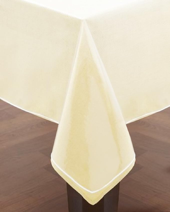 Elaine Karen Clear Plastic Table Cover Protector 100% Waterproof Table Protector Crystal Clear Plastic Tablecloth Cover for Dining Table Heavy Duty Vinyl, 54" x 54" Square