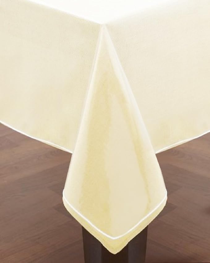 Elaine Karen Clear Plastic Table Cover Protector 100% Waterproof Table Protector Crystal Clear Plastic Tablecloth Cover for Dining Table Heavy Duty Vinyl, 60" x 84" Rectangle