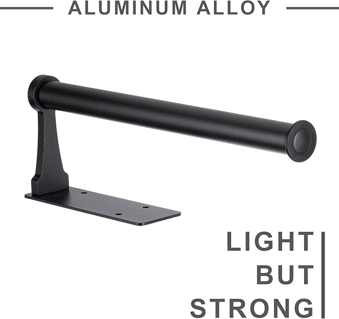 Honmein Paper Towel Holder, Aluminum Alloy Paper Towel Holders, Stylish Wall Mount and Under Cabinet Paper Towel Holders for Easy Access (Black)