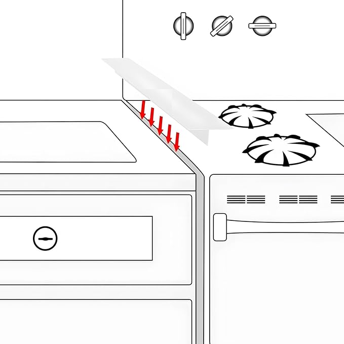 Stove Gap Covers Kitchen Counter Gap Covers with Heat Resistant Wide & Long Gap Filler Used for Protect Gap Filler Sealing Spills in Kitchen Counter, Stovetops, 2 Pack, Semi-clear, 21 Inch