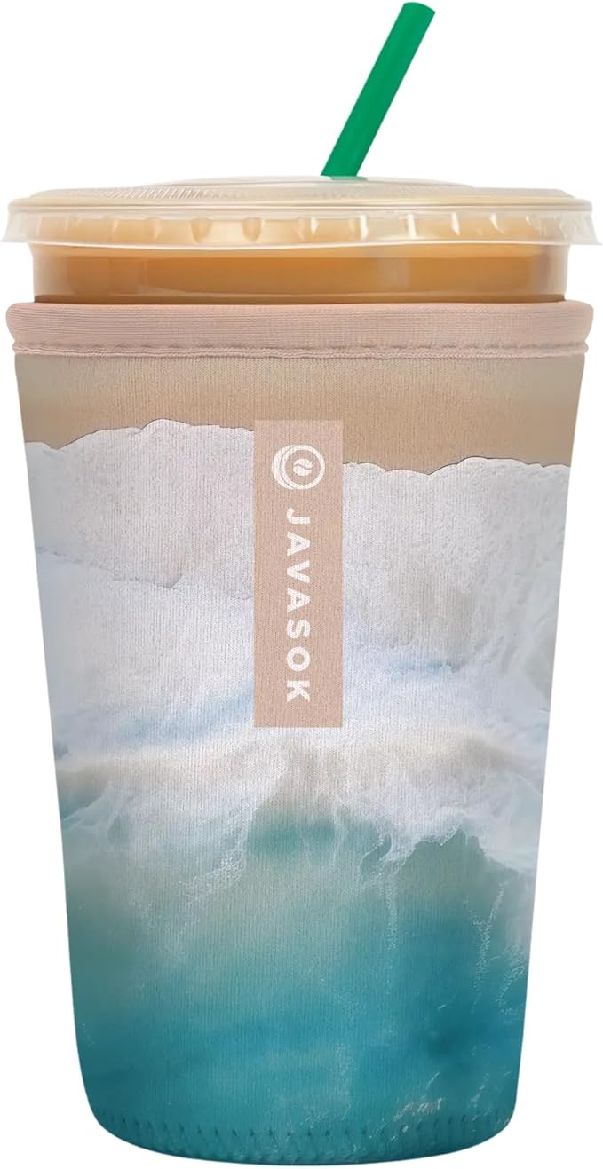 Sok It JavaSok Iced Coffee & Cold Soda Insulated Neoprene Cup Sleeve (Ay, Bay Bay!, Medium: 22-28oz)