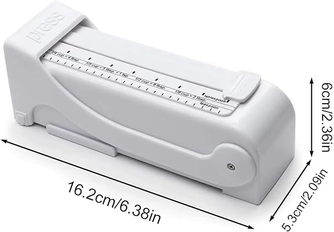 Butter Cutter Slicer and Dispenser, Measuring Dispenser and Keeper, One-Click Operation for Bread Cakes Cookies Breakfast, Food-Grade Plastic with Stainless Steel Blade, White