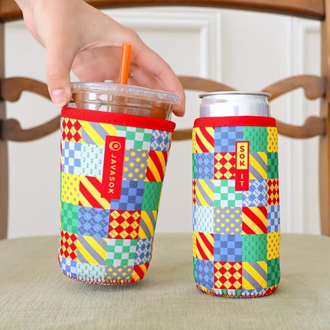 Sok It JavaSok Iced Coffee & Cold Soda Insulated Neoprene Cup Sleeve (House Rules, Medium: 22-28oz)