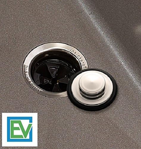 Essential Values Kitchen Sink Stopper for Garbage Disposals 3-3/8" Inches - Stainless Steel Sink Plug Replacement Compatible with Insinkerator Kohler Garbage Disposal Cover
