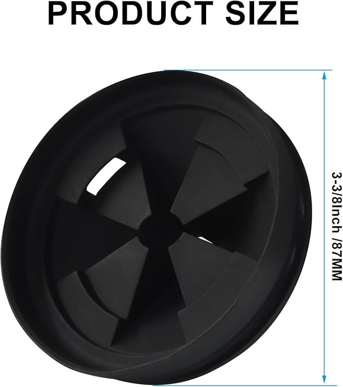 Murtenze 2 Pack Garbage Disposal Splash Guard, EPDM Rubber Sink Baffle Quiet Cover Replacement, 3 3/8" Drain Insert for Waste King