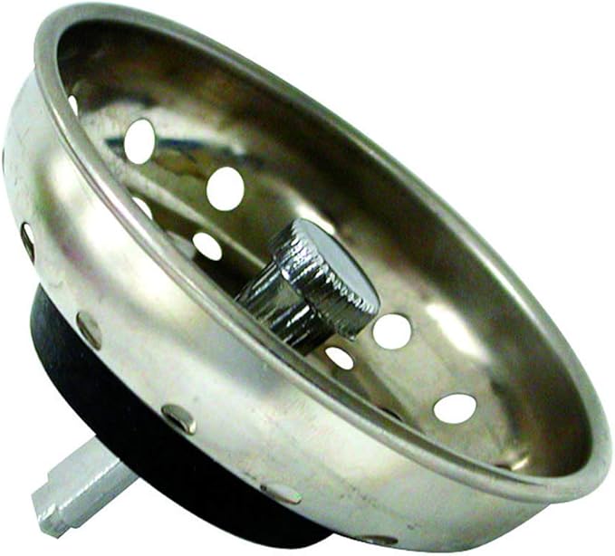 Danco 88275 3-1/4 inch Kitchen Sink Basket Strainer Splash Guard with Stationary Post, Stainless Steel
