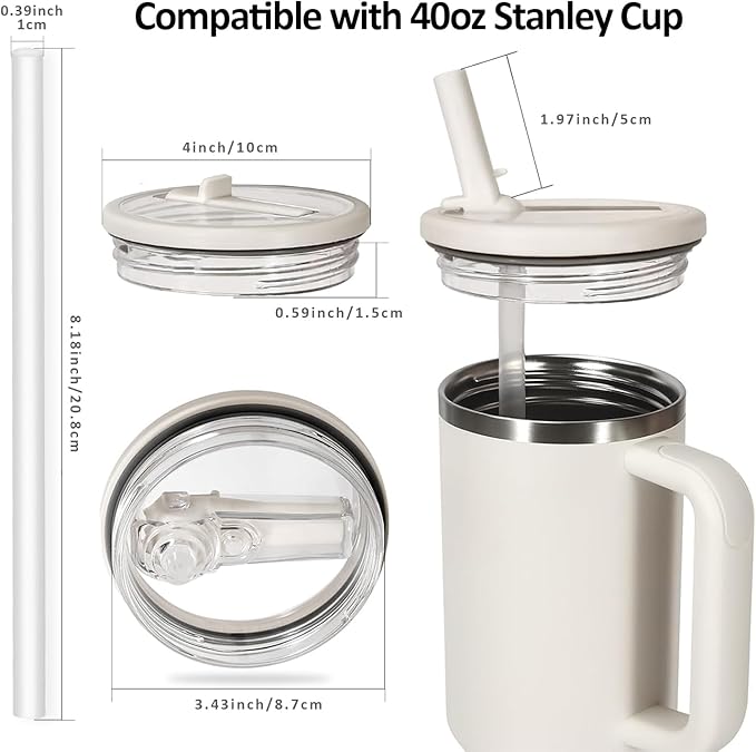 Stanley Lid Replacement 40 oz Cream 2.0 no Spill Lid Leak Proof Spill Proof Cup Lid Stanley Quencher Cup Lid Accessories