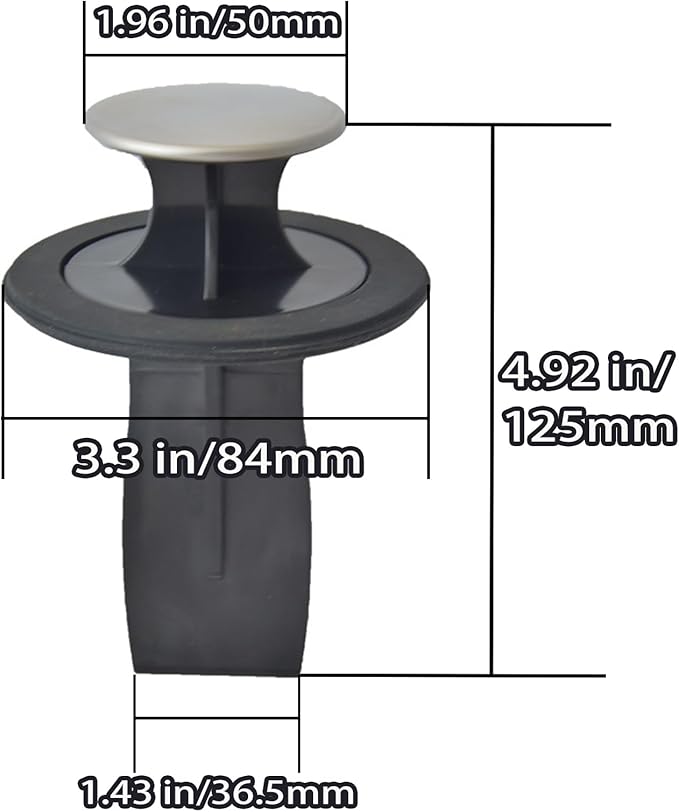 3.3-3.38 Inches Garbage Disposal Scraper, Disposer Tool Garbage Disposal Plunger,Garbage Disposal Food Scraper/Stopper/Strainer with Kitchen Sink Drain Splash Guard