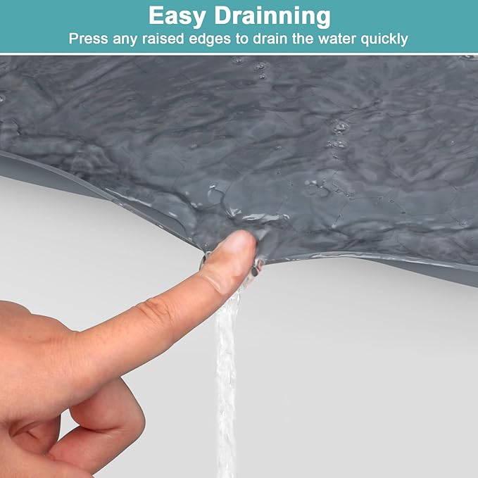 Silicone Under Sink Mat 22" x 19", Under Sink Mats for Kitchen Waterproof, Under Sink Protector Mats for Cabinets, Under Sink Tray Organizer for Kitchen and Bathroom, Gray
