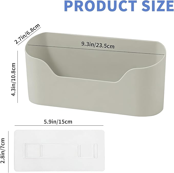 2 Pack Lid Organizers Inside Cabinet, No Drilling Adhesive Over Door Organizer, Cabinet Door Organizer Bin Holder Caddy, Over Cabinet Organizer Storage Lid Organizer for Kitchen(Grey)