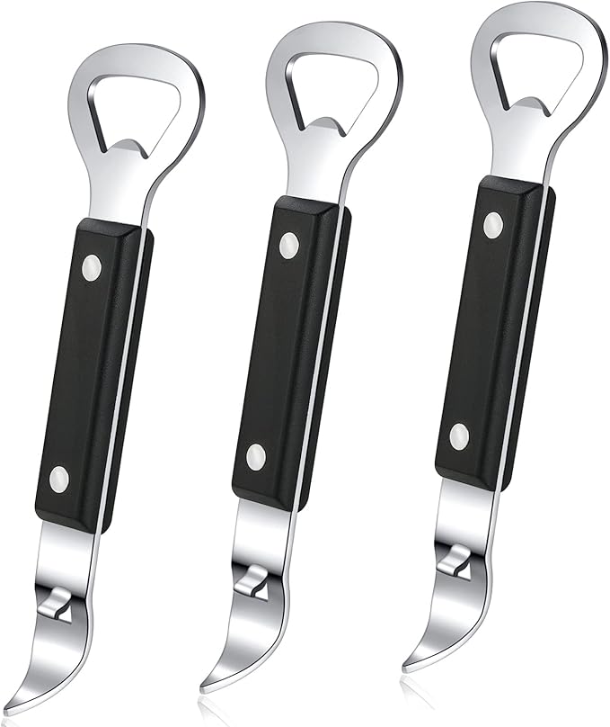 HANCELANT Can Punch Bottle Opener, Manual Stainless Steel Can Opener 3 Pack