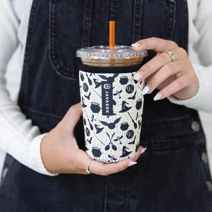 Sok It JavaSok Iced Coffee & Cold Soda Insulated Neoprene Cup Sleeve (Wizard's Walk, Small: 16-20oz)