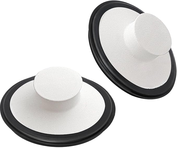 RQYEKDO Kitchen Sink Stopper, Stainless Steel 3-1/2 inch Universal Sink Plug Cover for Garbage Disposal Flange Drain,Fit for InSinkErator, Moen,Waste Maid, and More（White