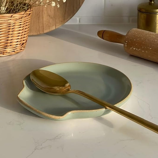 Beautiful Ceramic Spoon Rest for Stove Top - Perfectly Sized Spoon Holder for Your Kitchen Countertop - Easy to Clean and Dishwasher Safe, Perfect Addition to Any Kitchen Counter for Everyday Cooking